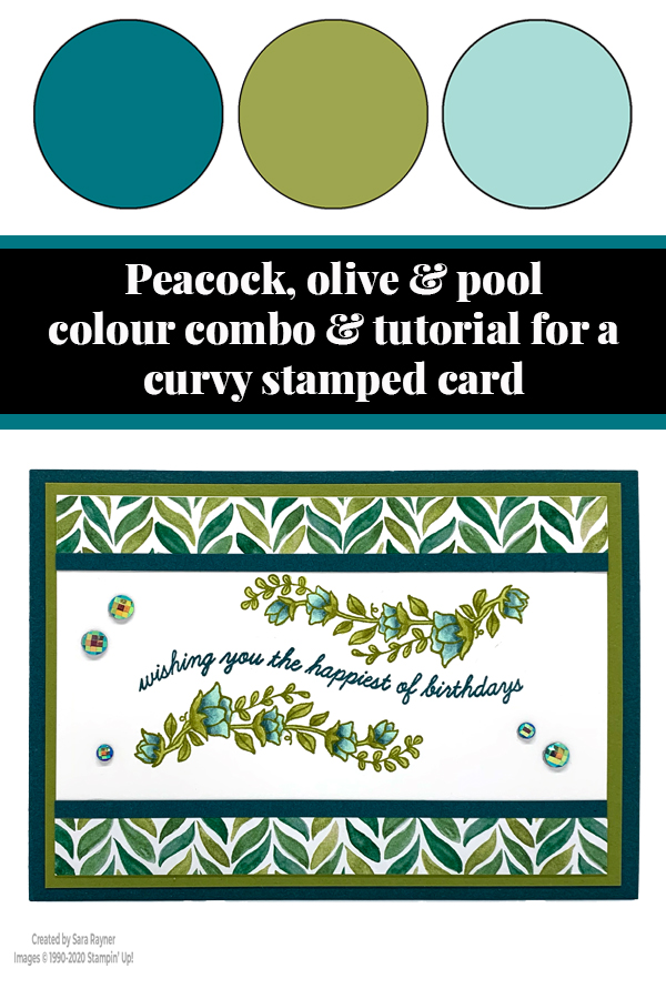 Curvy stamped card tutorial