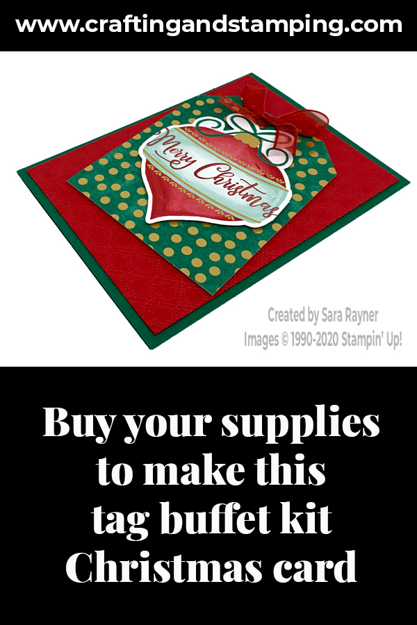 Tag Buffet Christmas card supply list