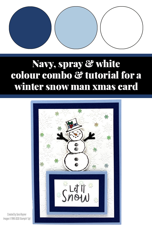 Winter Snowman Christmas card tutorial