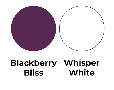 Colour combo mixing Blackberry Bliss and Whisper White.