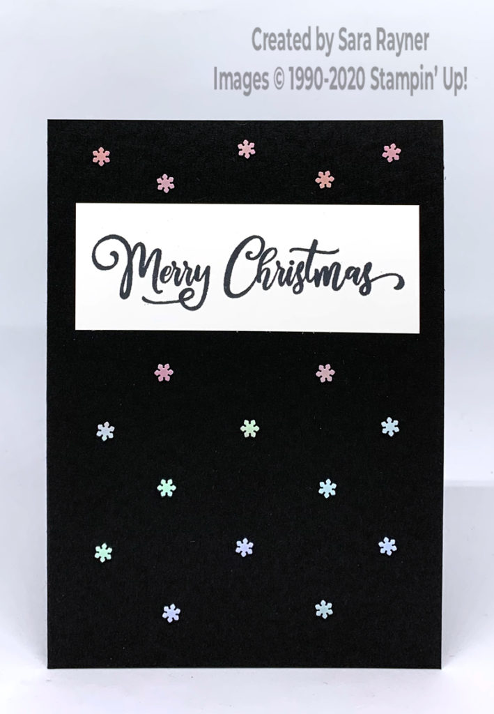 Black & white snowflake card