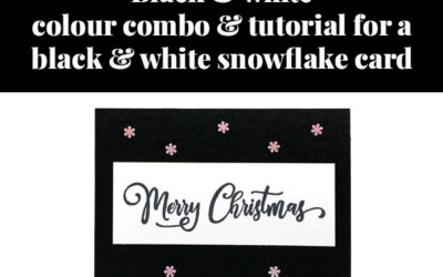 Tutorial for black & white snowflake card