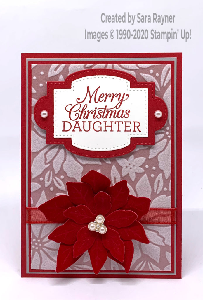 Poinsettia daughter Christmas card