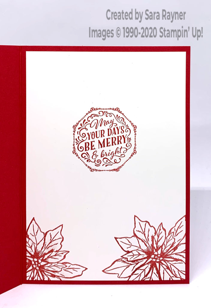 Poinsettia daughter Christmas card insert