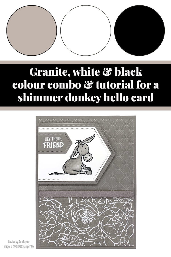 Tutorial for shimmer donkey hello card
