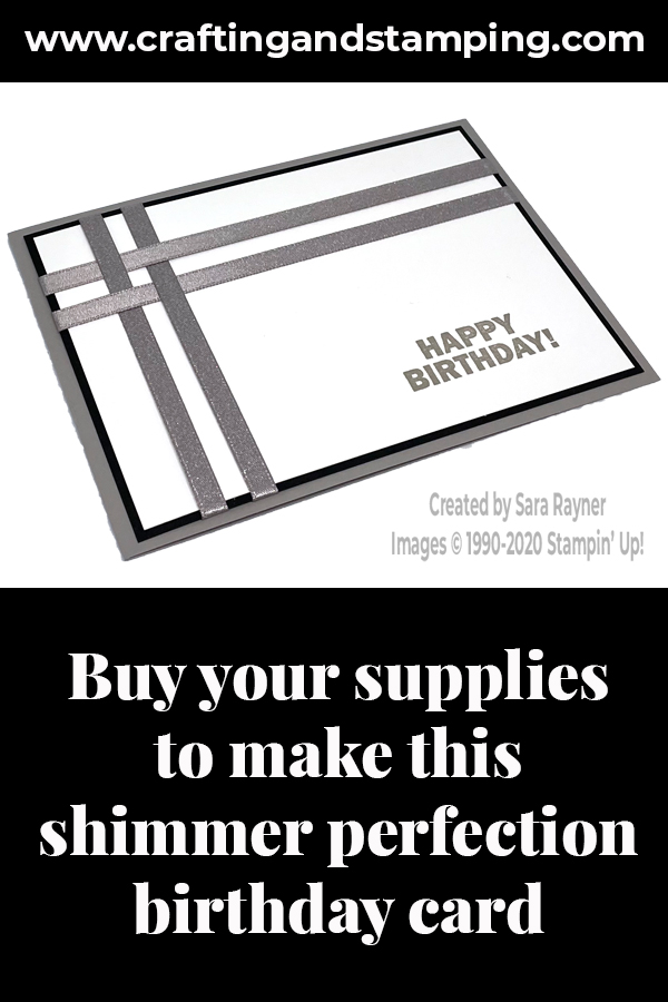 Shimmer perfection birthday card supply list