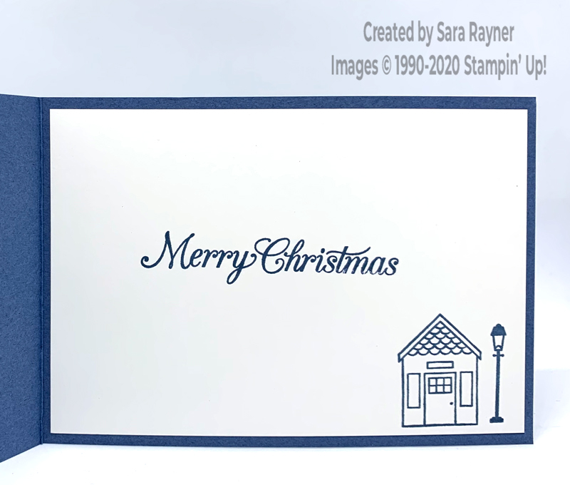 Snowflake sky Christmas card insert