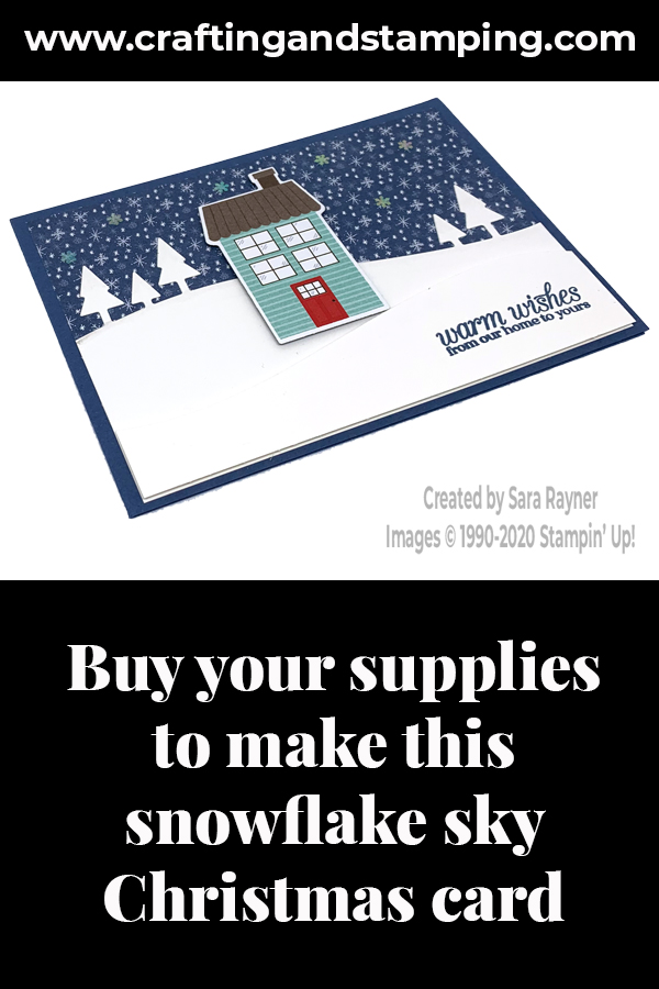 Snowflake sky Christmas card supply list