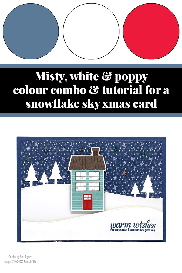 Snowflake sky Christmas card tutorial