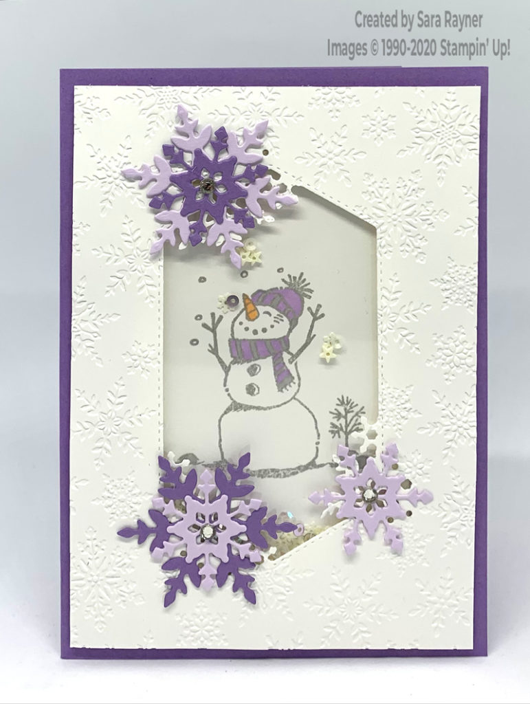 Winter Snowman shaker card