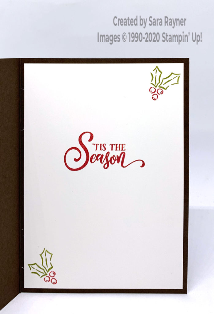 Wreath grandson Christmas card insert