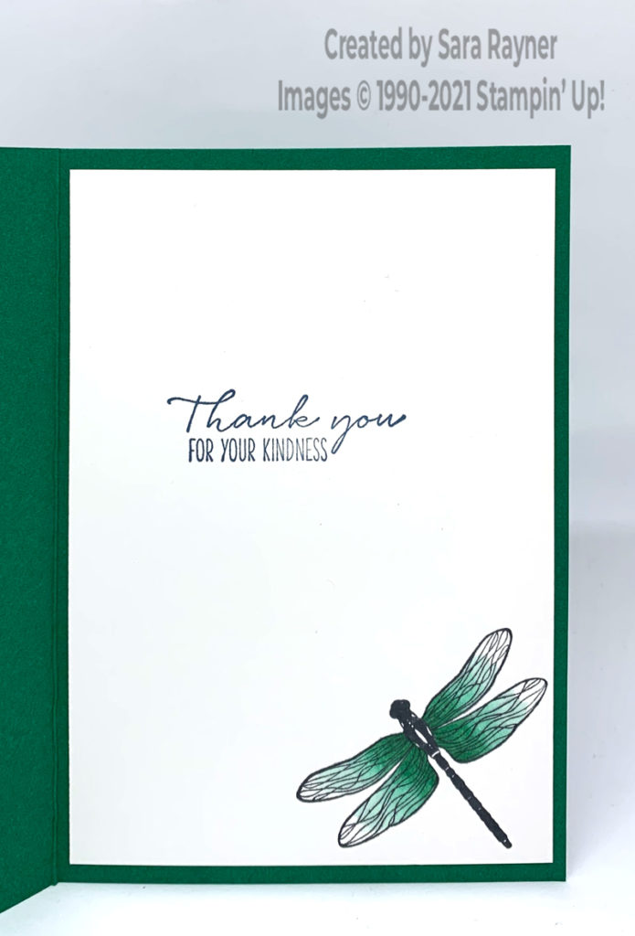 Dragonfly thank you card insert