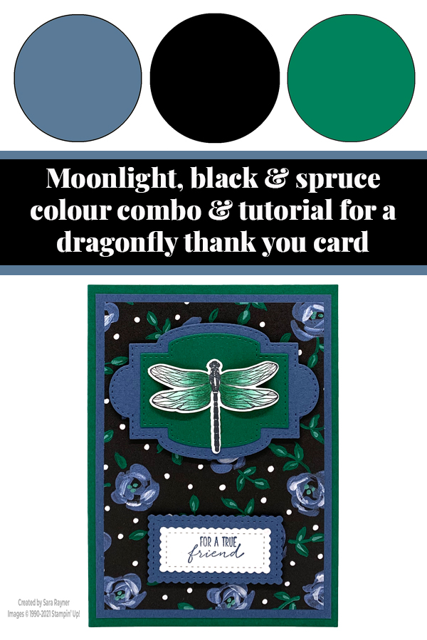 Tutorial for dragonfly thank you card