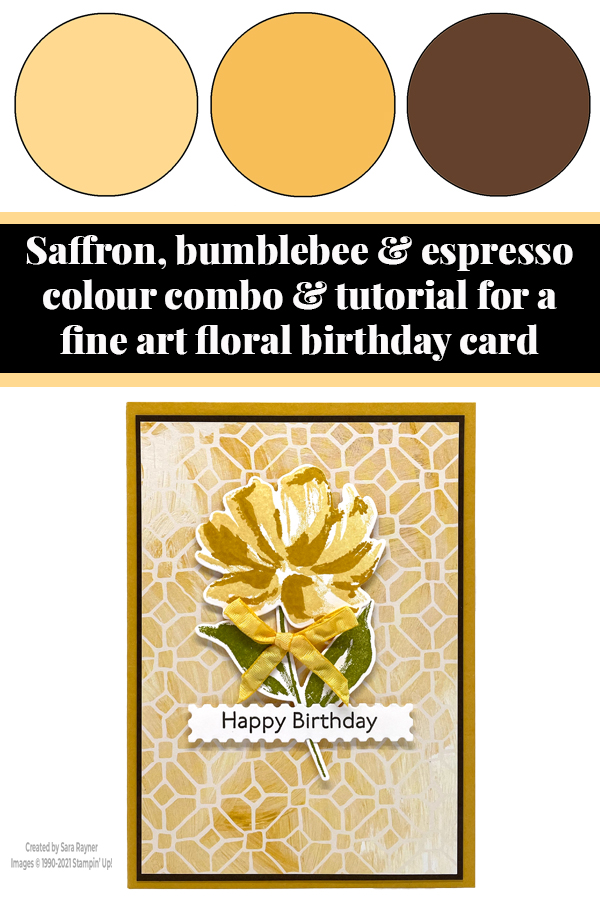 Fine Art Floral birthday card tutorial