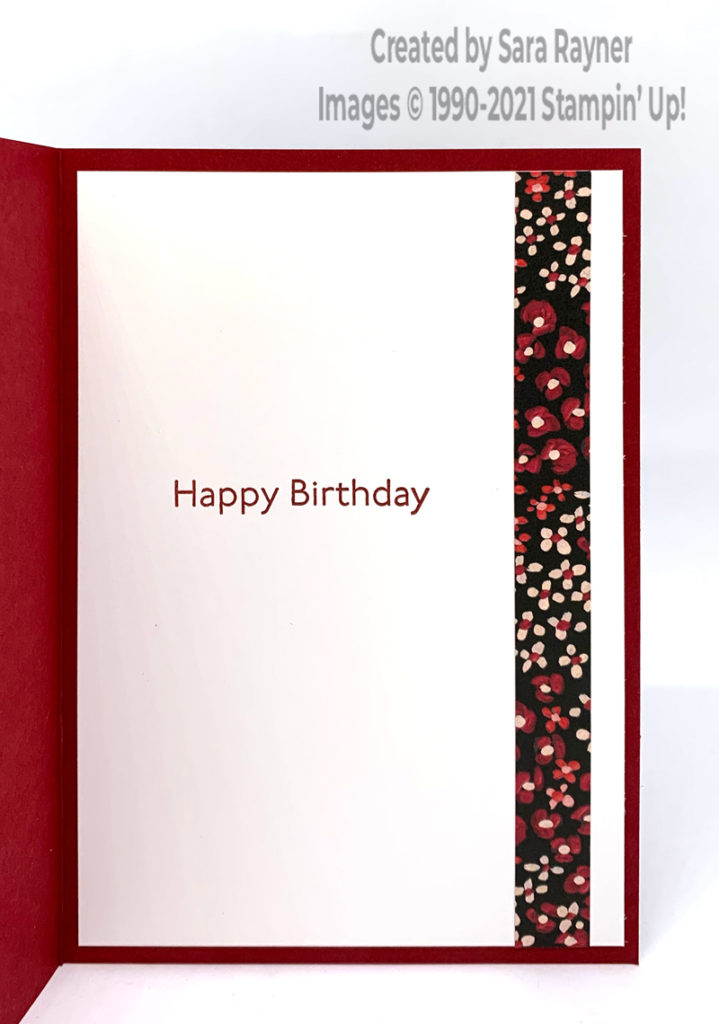 Flowery blouse feminine birthday card insert