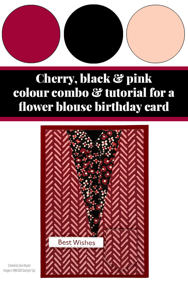 Tutorial for flowery blouse feminine birthday card