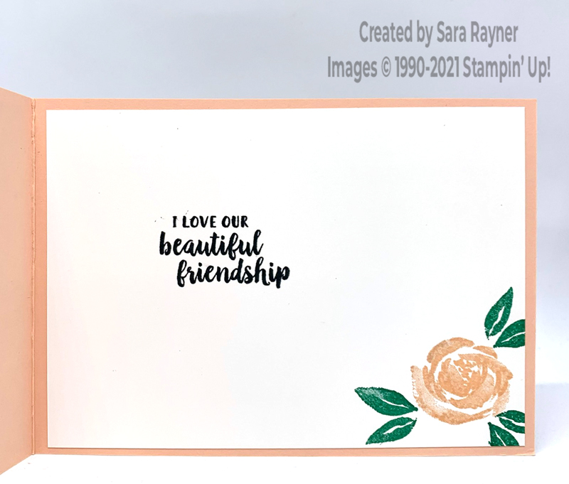 Friendship flowers birthday card insert
