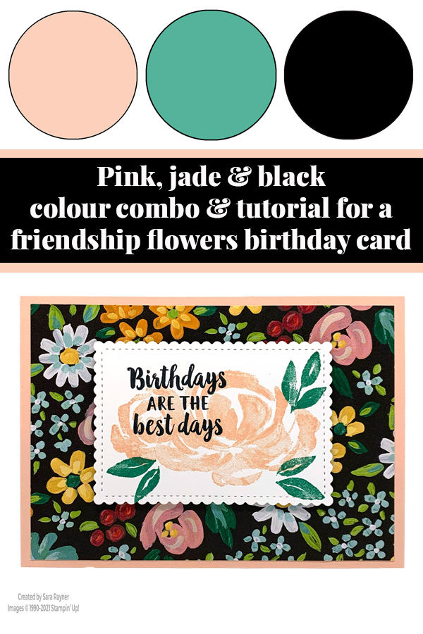 Tutorial for friendship flowers birthday card