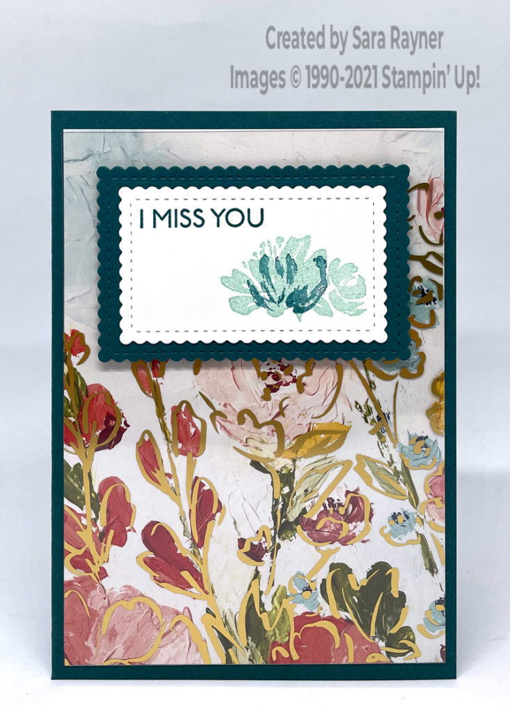 Golden acetate missing you card