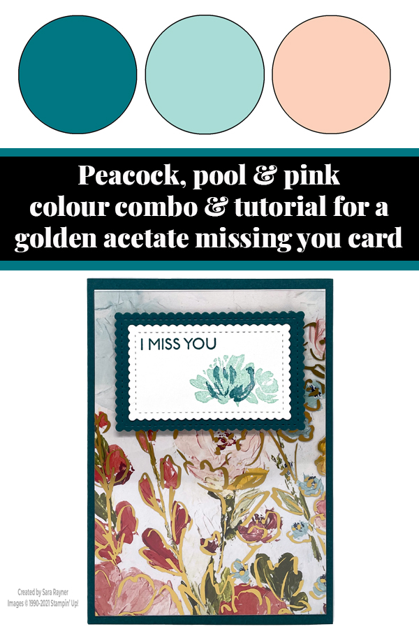 Tutorial for golden acetate missing you card