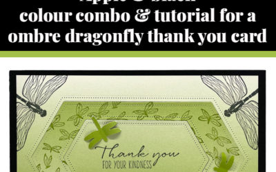 Tutorial for ombre dragonfly card