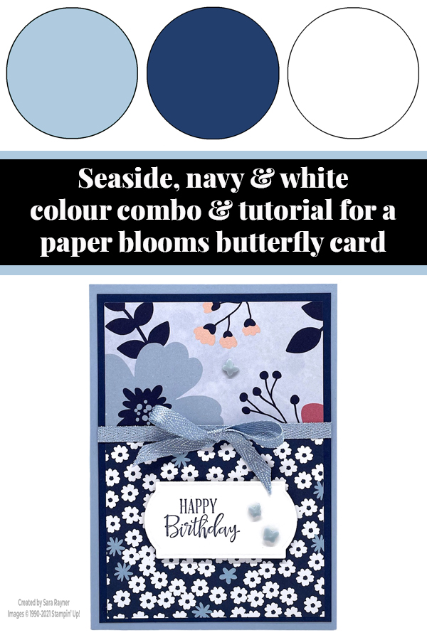 Paper blooms butterfly card tutorial