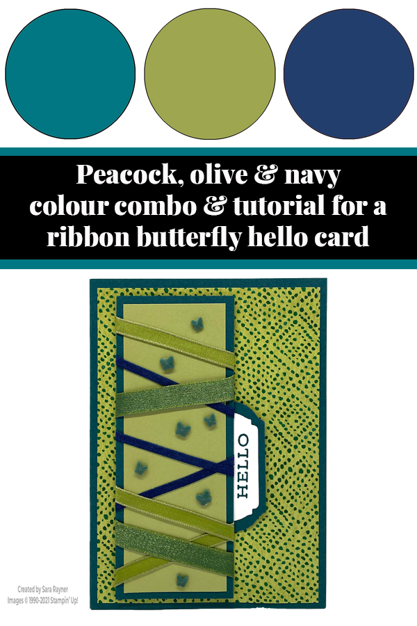 Ribbon butterfly hello card tutorial