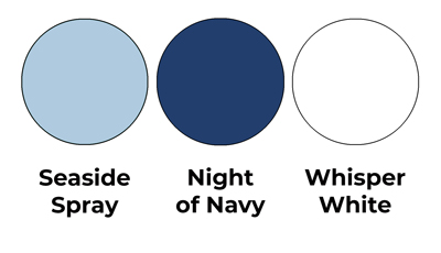 Colour combo mixing Seaside Spray, Night of Navy Nad Whisper White.