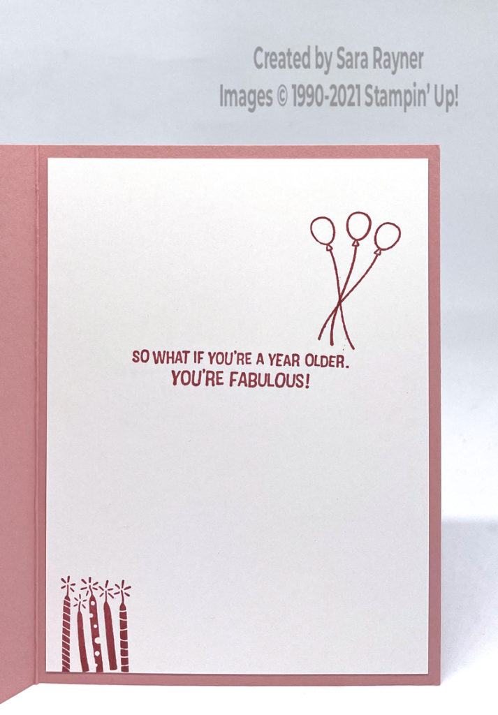 Shimmer ribbon birthday card insert