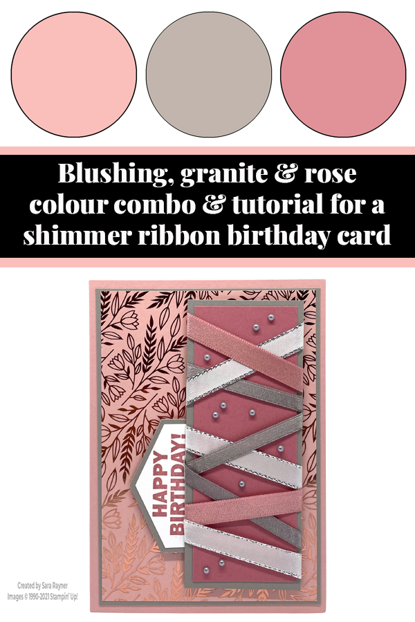 Tutorial for shimmer ribbon birthday card