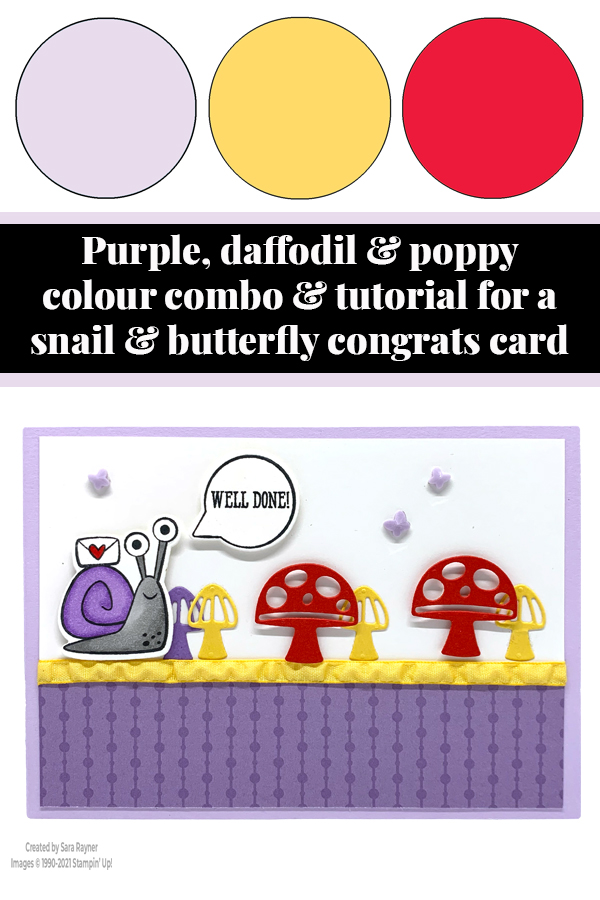 Tutorial for snail & butterfly congrats card