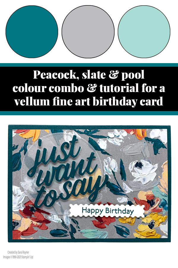 Tutorial for vellum fine art floral birthday card