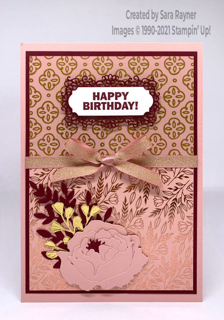 Golden Garden Acetate birthday card