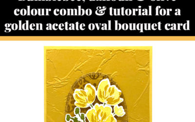 Tutorial for golden acetate oval card