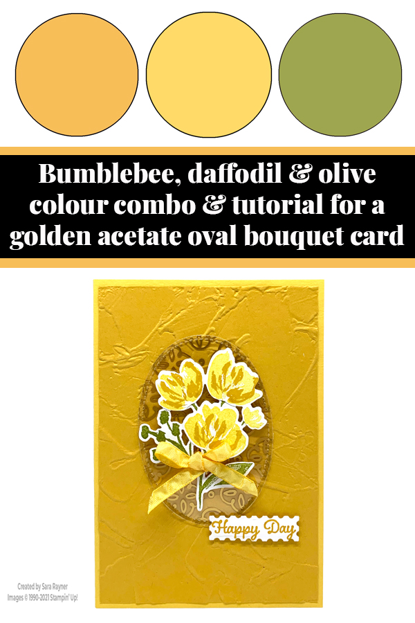 Golden Garden Acetate oval card tutorial