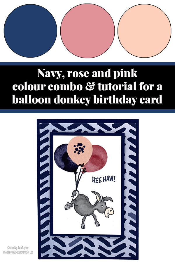 Balloon donkey birthday card tutorial