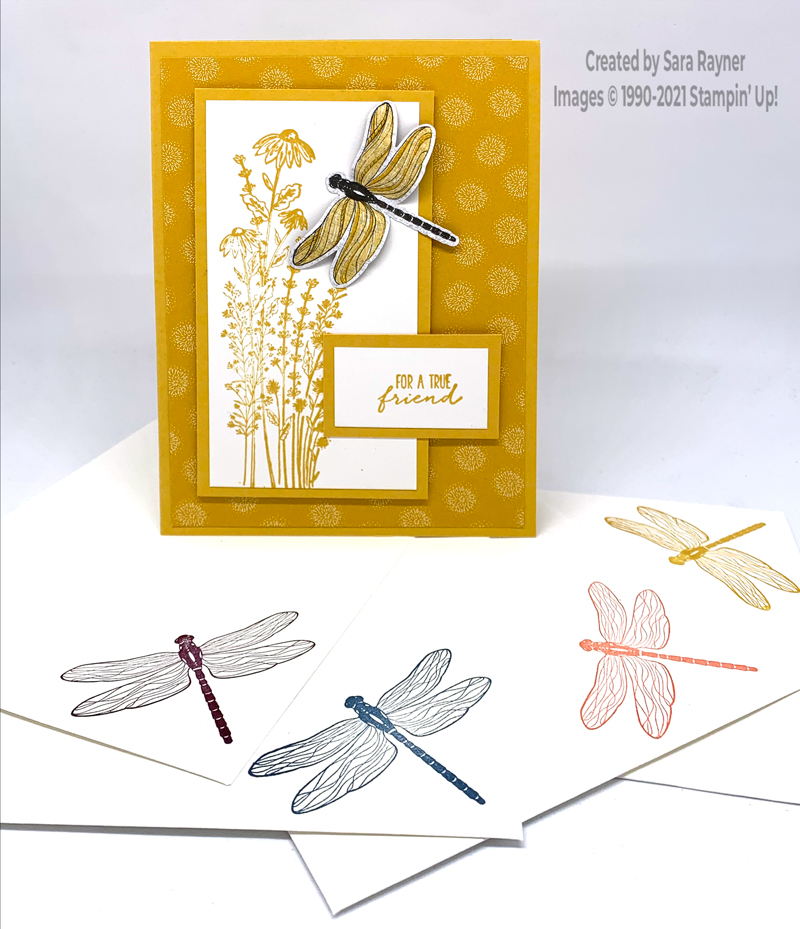 Stamped dragonfly envelopes