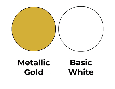 Colour combo mixing Metallic Gold and Basic White