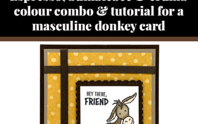 Tutorial for masculine donkey card