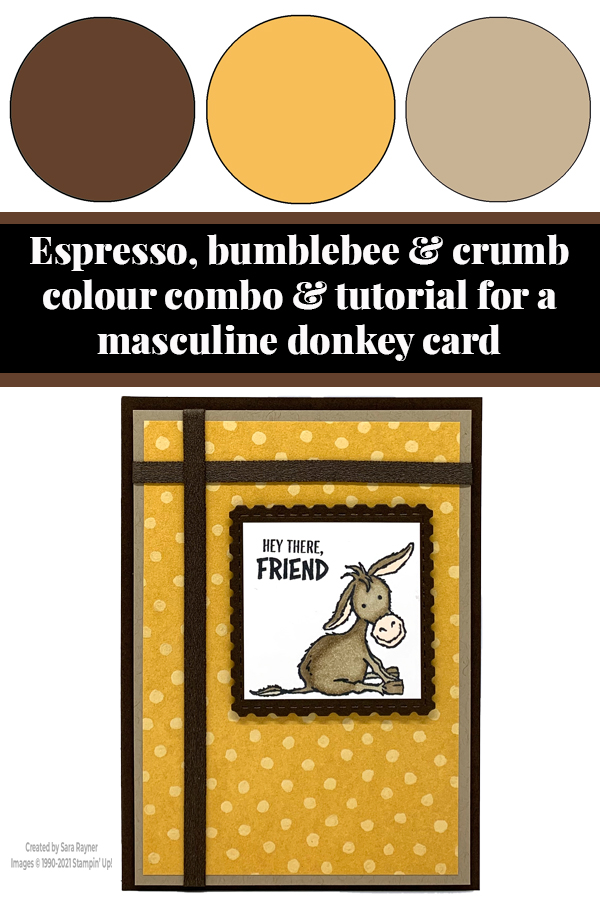 Masculine donkey card tutorial
