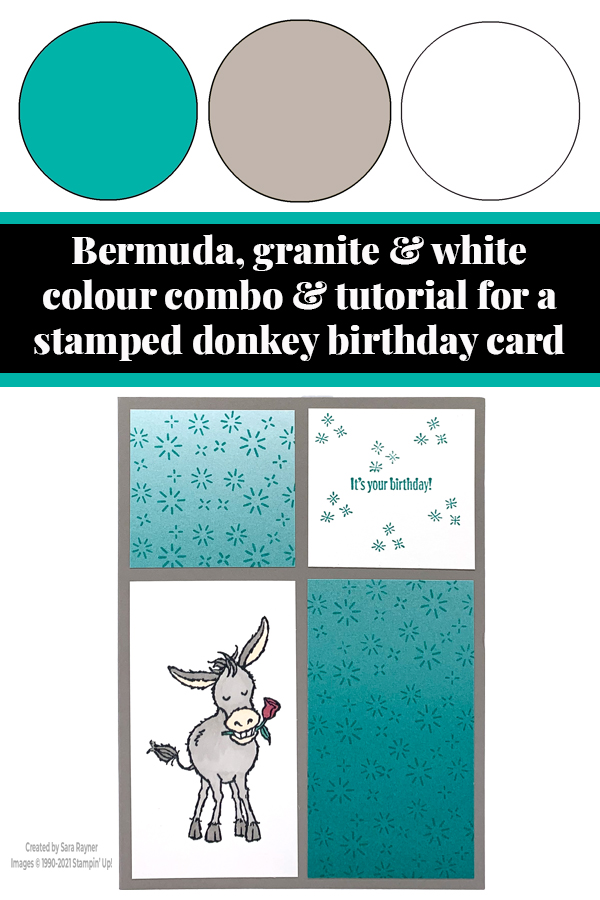 Simply stamped Darling Donkey birthday card tutorial