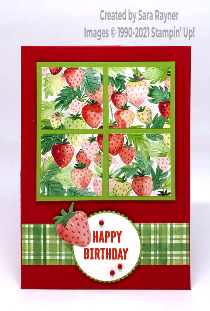 Strawberry birthday card