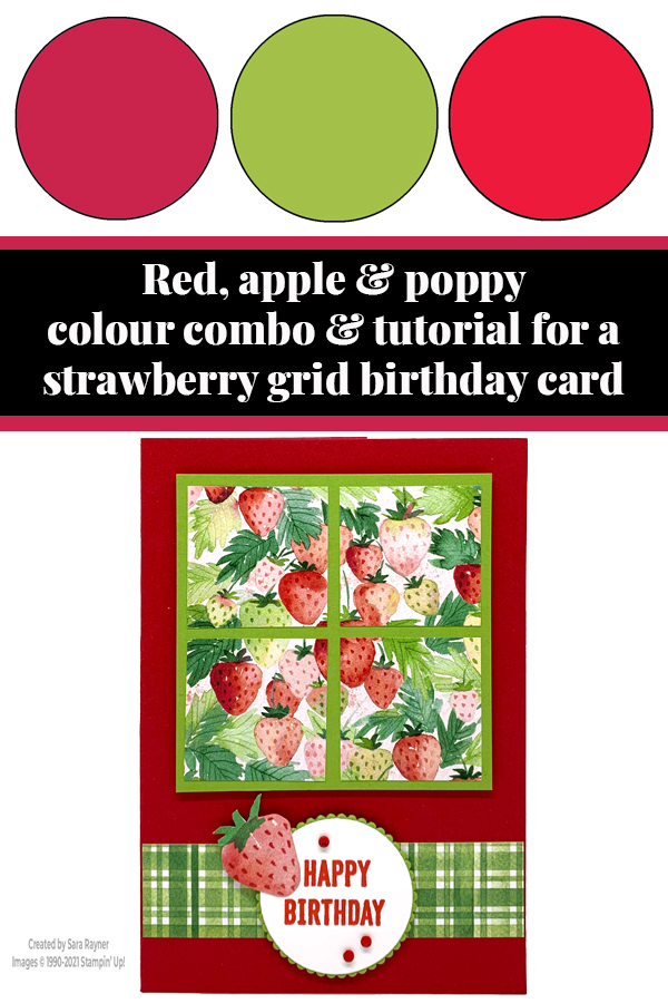 Strawberry birthday card tutorial