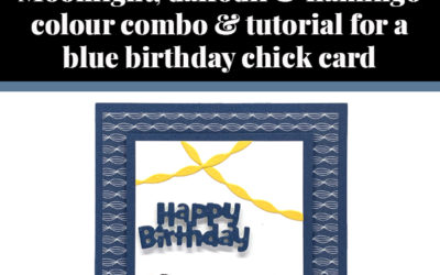 Tutorial for blue birthday chick card