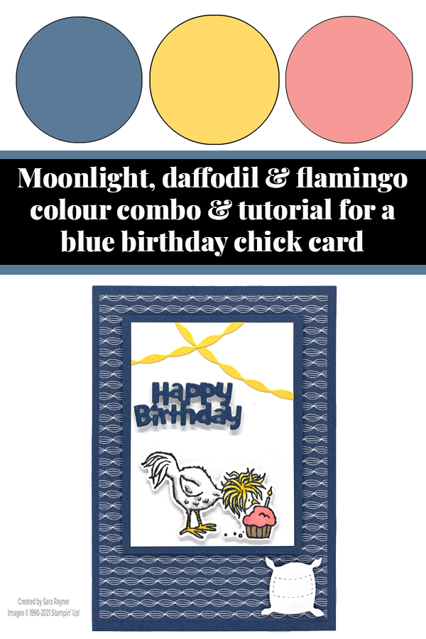 Blue birthday chick card tutorial