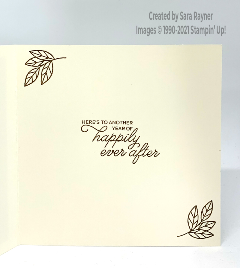 Forever Gold anniversary card inside