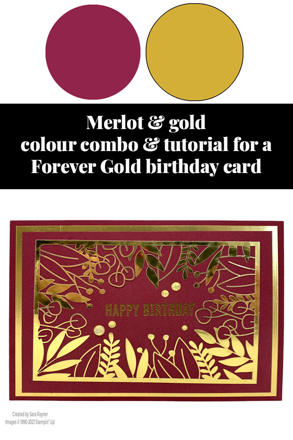 Forever Gold birthday card tutorial