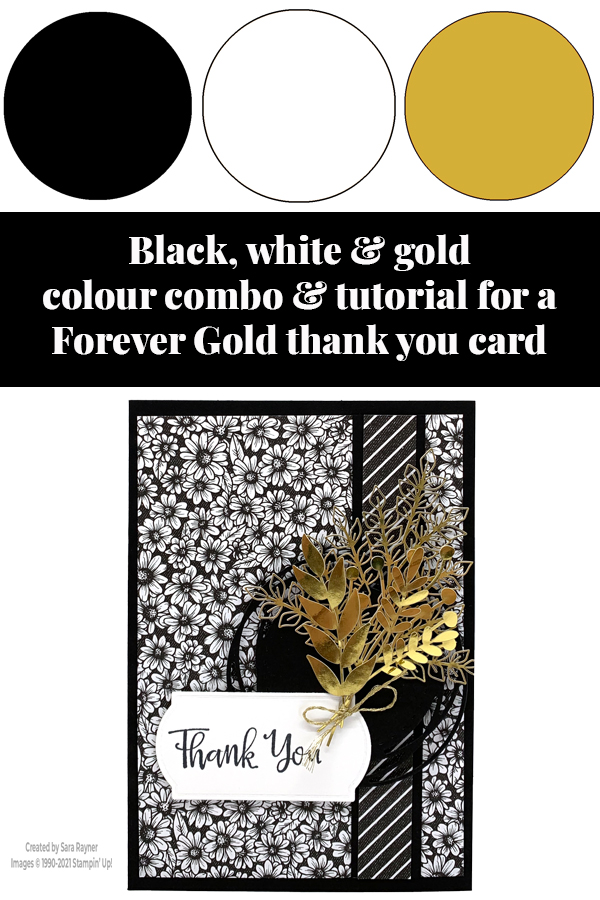 Forever Gold thank you card tutorial