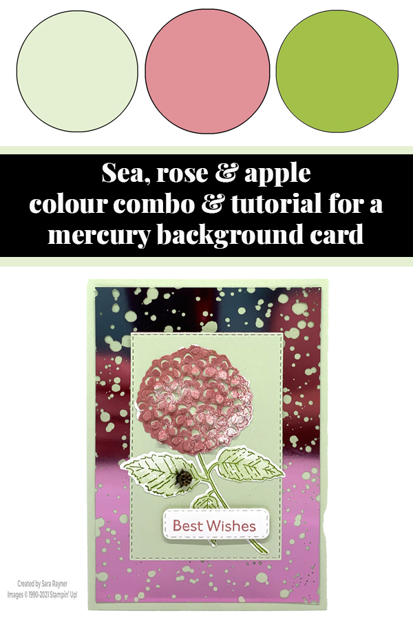 Mercury glass background card tutorial