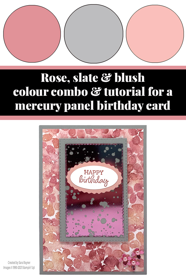 Mercury glass panel birthday card tutorial